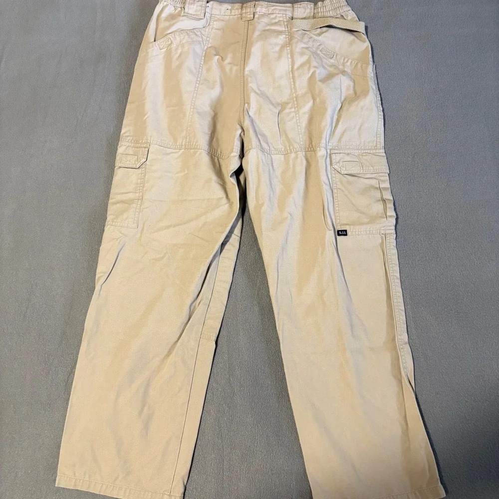 5.11 Tactical Cargo Pants Mens 36x30 Khaki Tan Cotton Canvas Utility‎ 74251